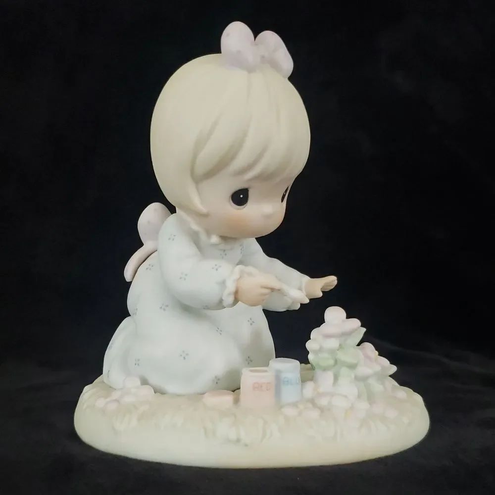 Vtg Precious Moments "God Bless You For Touching My Life" Figurine PM-881 (1987)